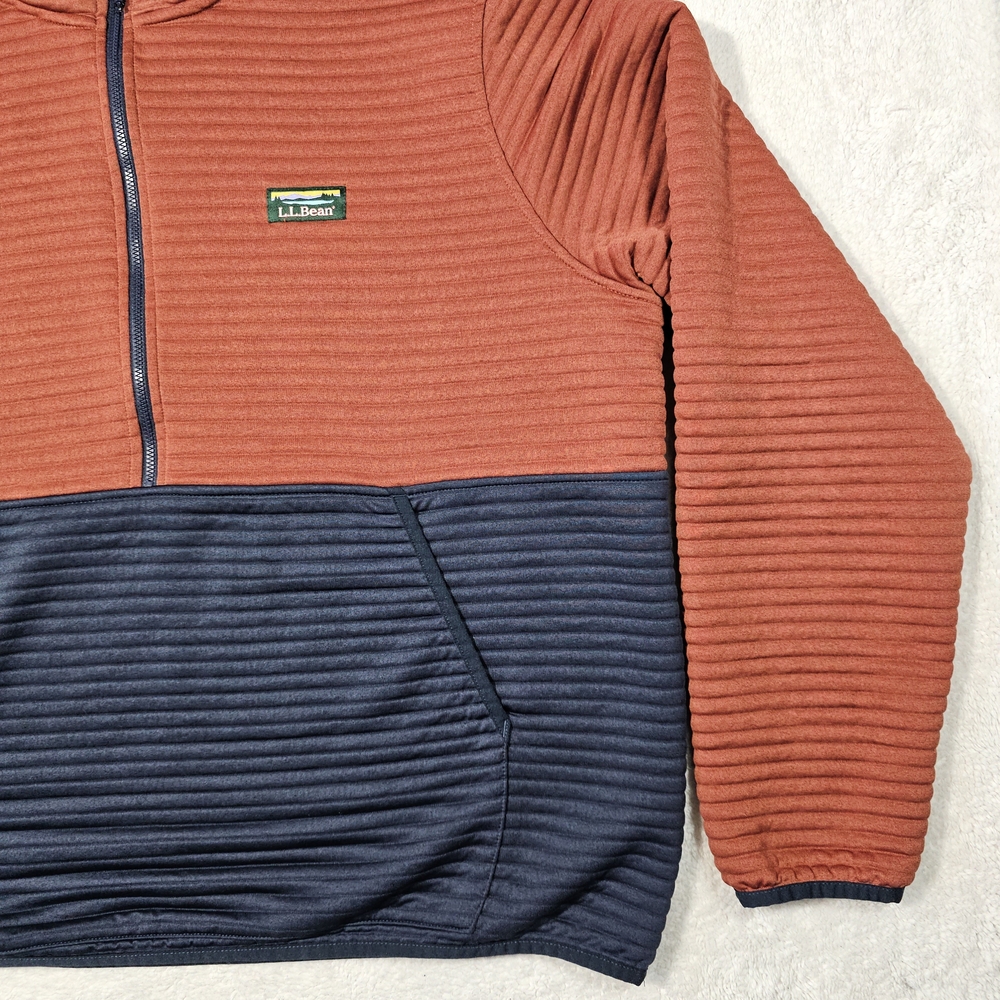 L.L. Bean Men's Hooded 1/4 Zip Pullover - Size XXL. - Picture 2 of 8